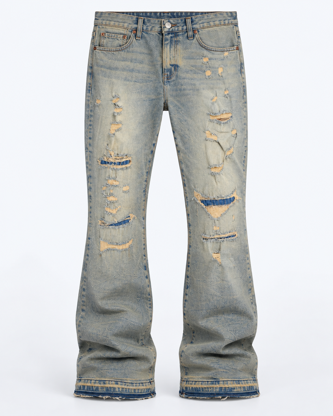 Undercover Slim Stacked Flare Jeans - Deslavado Azul Vintage