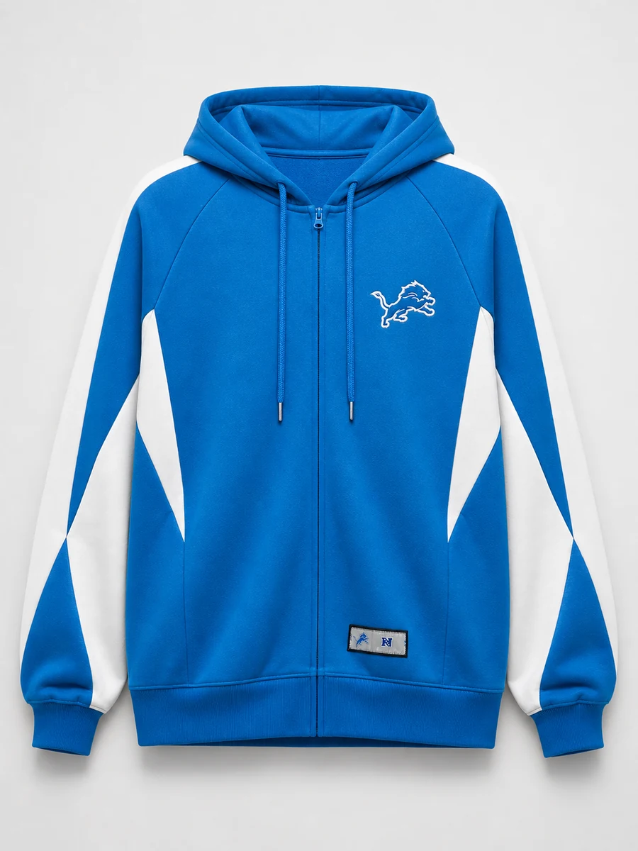 Lions Monster Oversized Zip Up Hoodie - Celeste