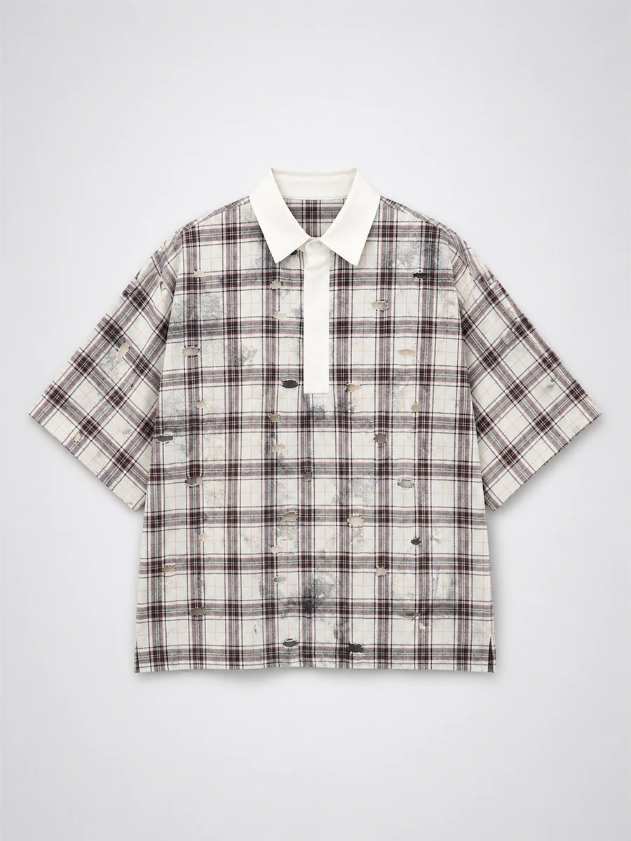 Oversized Desert Vibe Polo Shirt - Gris
