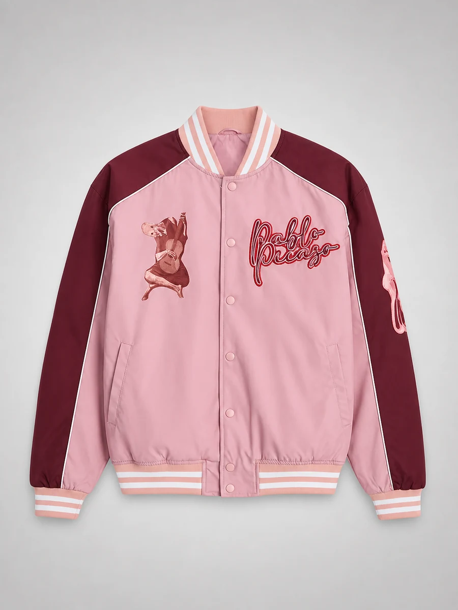 Pablo Picasso Colorblock Varsity Jacket - Rosa/Combinado