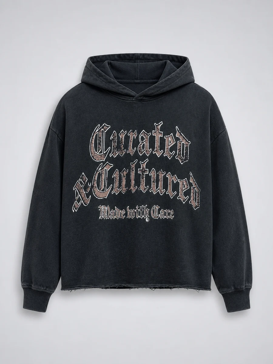 Tyson Curated Oversized Hoodie - Negro Deslavado