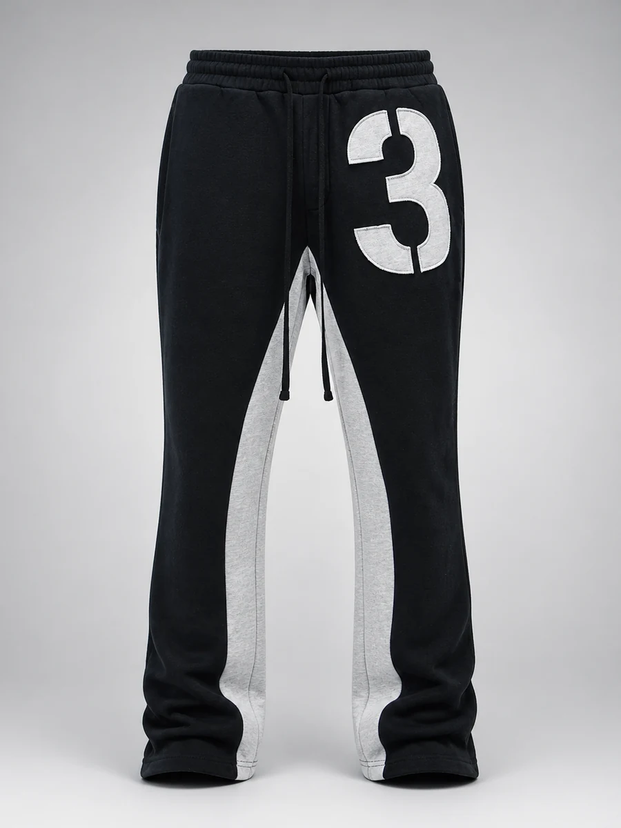 Tyson Number 3 Skinny Flare Sweatpants - Negro/Combinado