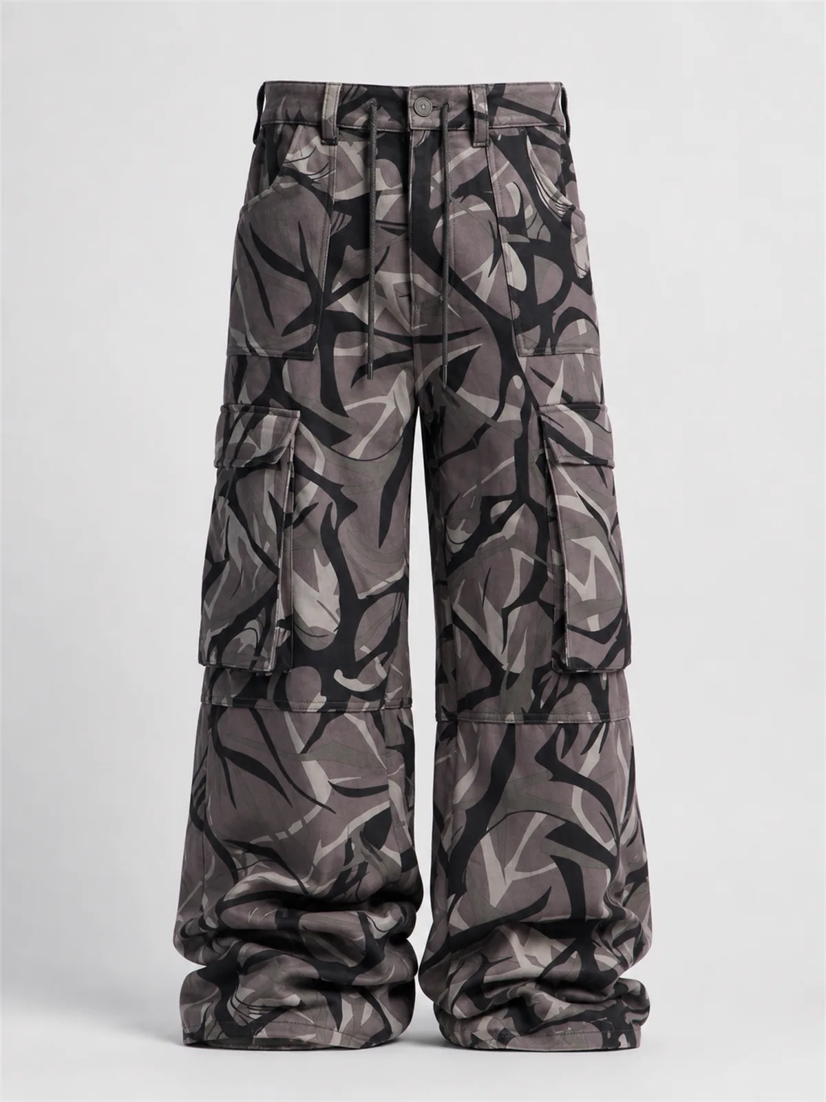 In The Cut Camo Sweatpants - Gris Combinado