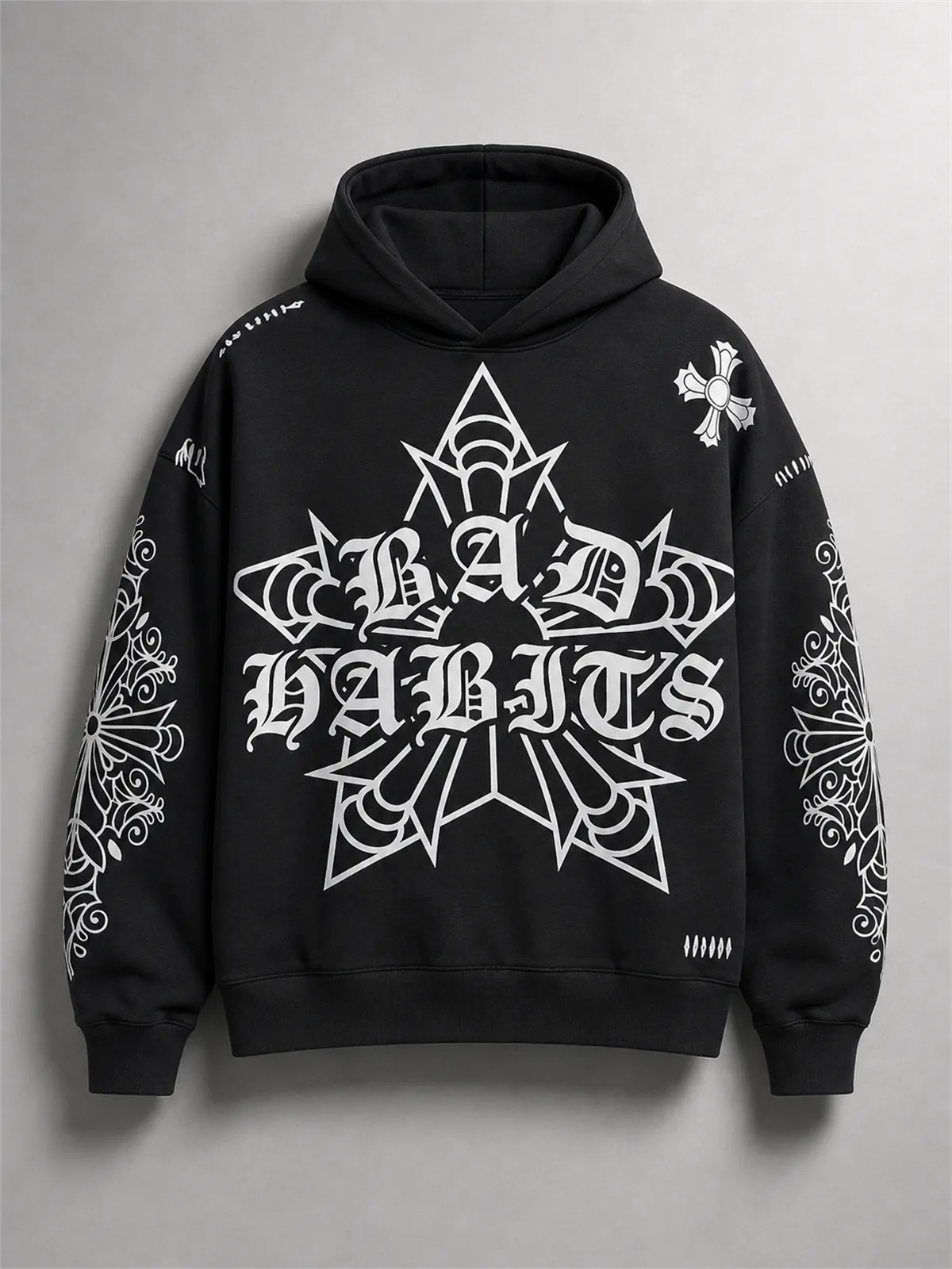 Loyalty Royalty Oversized Hoodie - Negro