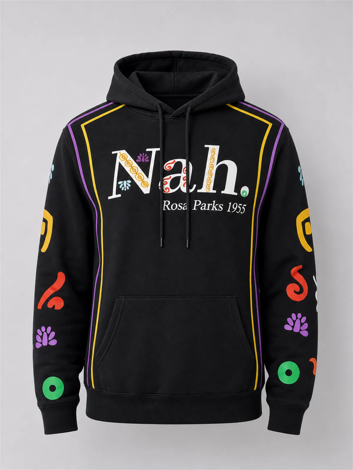 Rosa Parks Nah Embroidered Hoodie - Negro