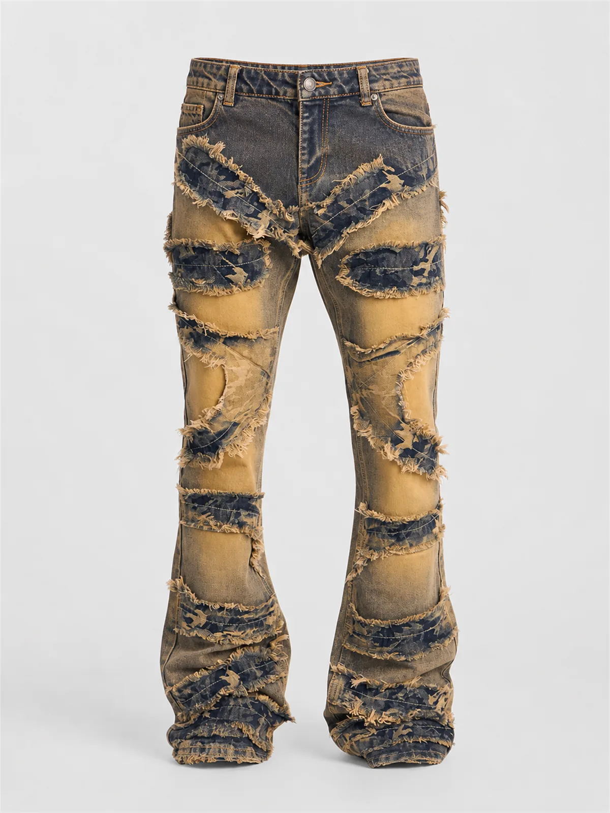 Stacked Skinny Flare With Tapestry Hit Jean - Vintage Wash