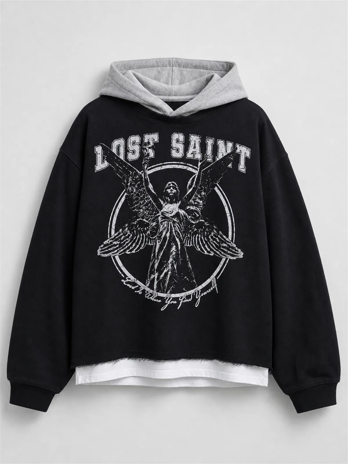 Tyson Lost Saints Oversized Hoodie - Negro/Combinado